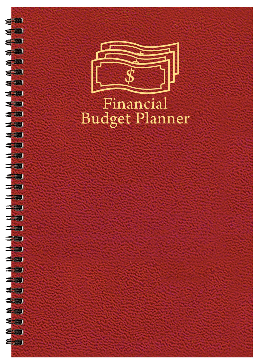 Financial Budget Planner, Wire-Bound, Leatherette Cover 1