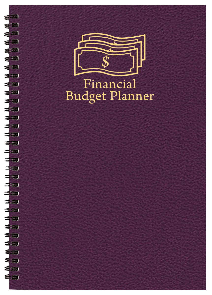 Financial Budget Planner, Wire-Bound, Leatherette Cover 1