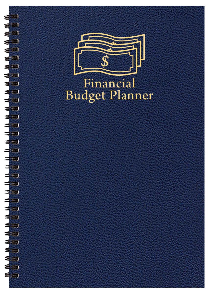 Financial Budget Planner, Wire-Bound, Leatherette Cover 1