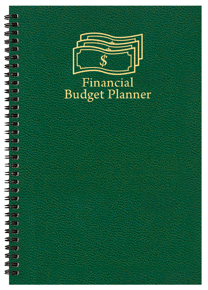 Financial Budget Planner, Wire-Bound, Leatherette Cover 1