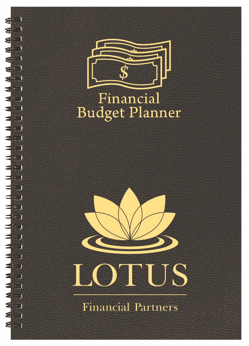 Financial Budget Planner, Wire-Bound, Leatherette Cover 1