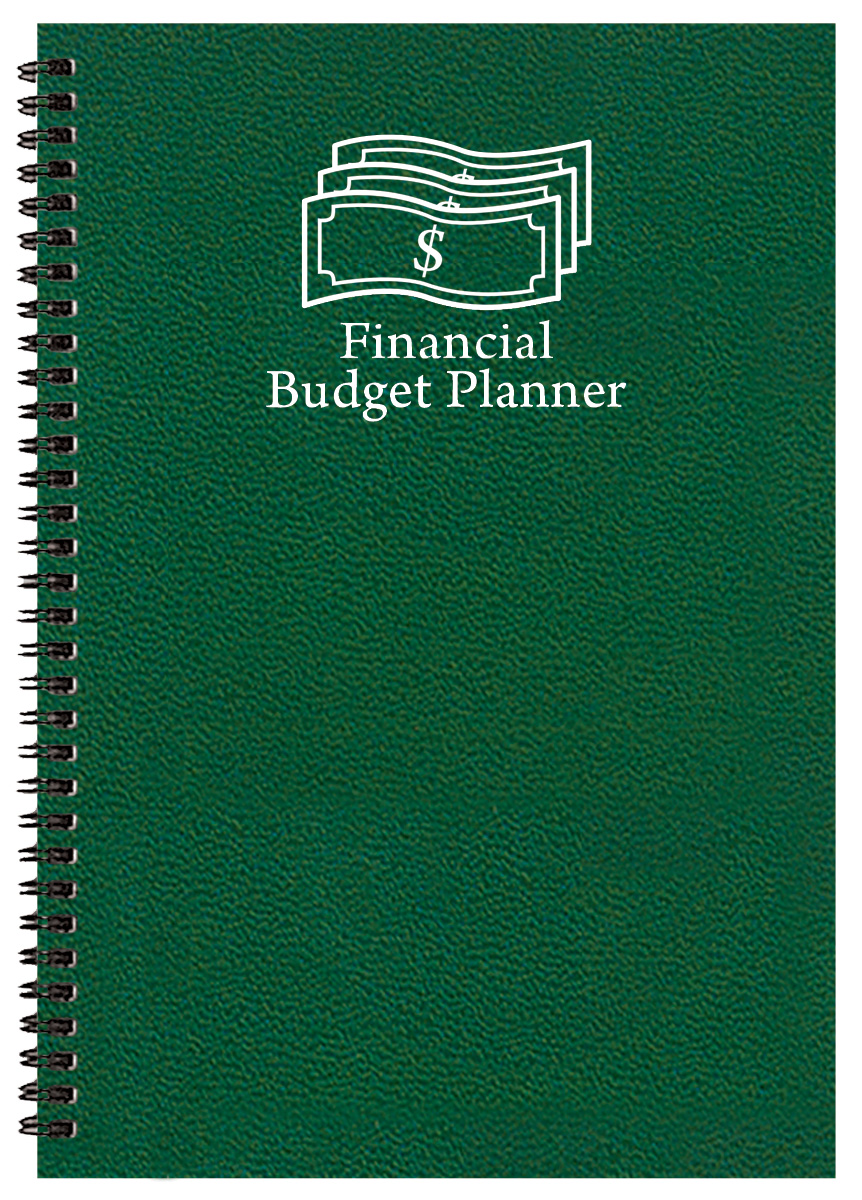 Financial Budget Planner, Wire-Bound, Leatherette Cover 1