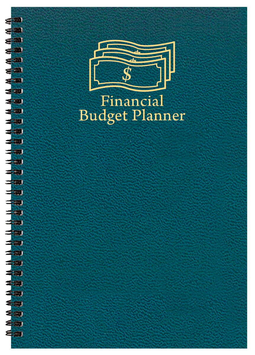 Financial Budget Planner, Wire-Bound, Leatherette Cover 1
