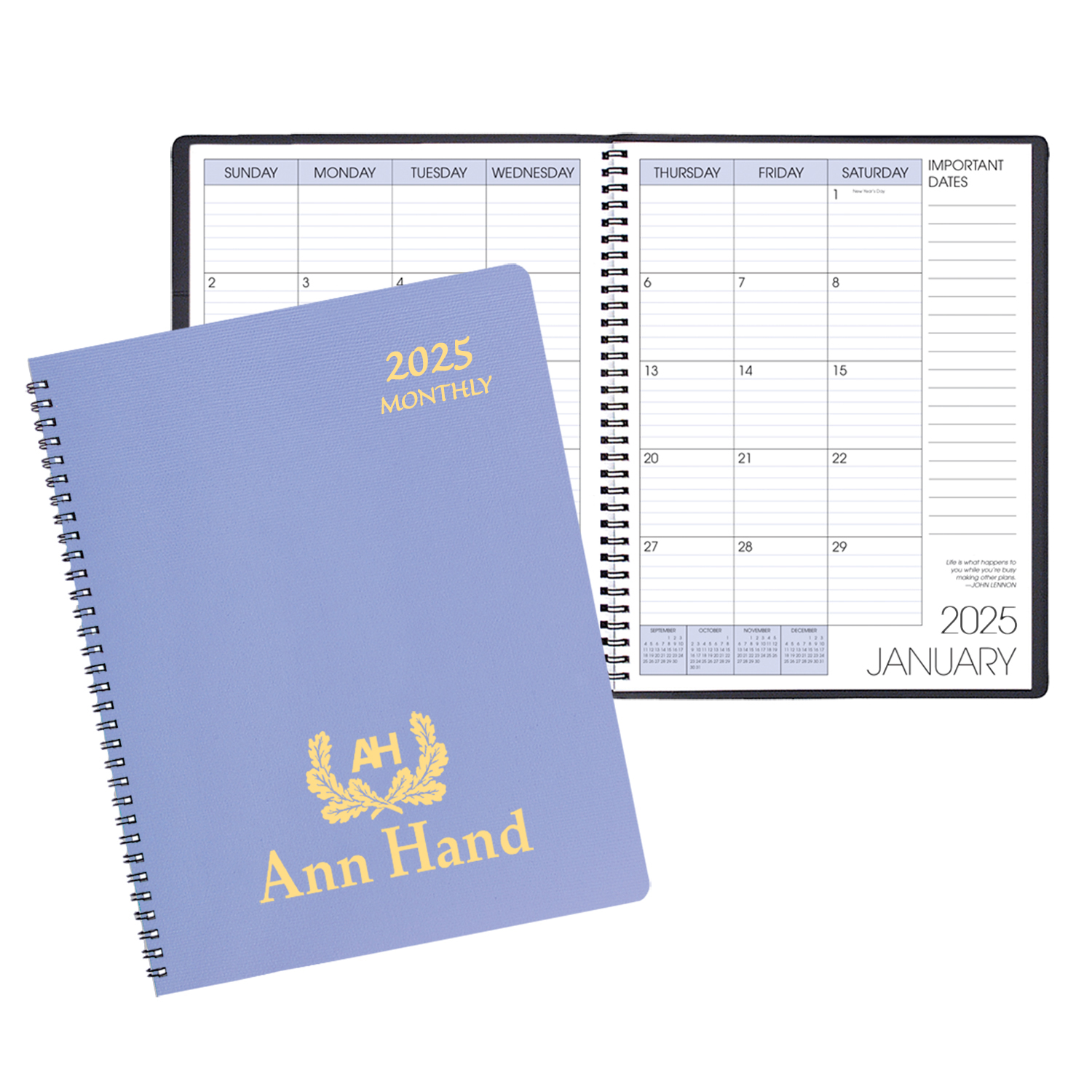 Monthly Desk Appointment Calendar/Planner w/ Twilight Cover 1