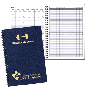 Fitness Journal Large 7 x 10, Wire-Bound, Leatherette Cover 1 Fitness Journal Large 7 x 10, Wire-Bound, Leatherette Cover 1