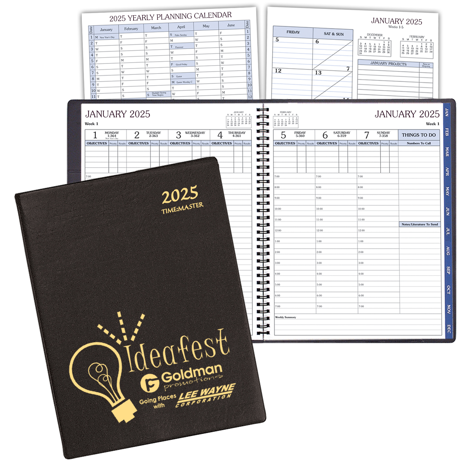 Time Management Planner w/ Continental Vinyl Cover 1