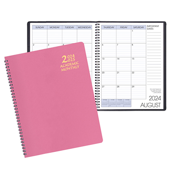 Academic Wire Bound Monthly Desk Planner w/ Twilight Cover 1