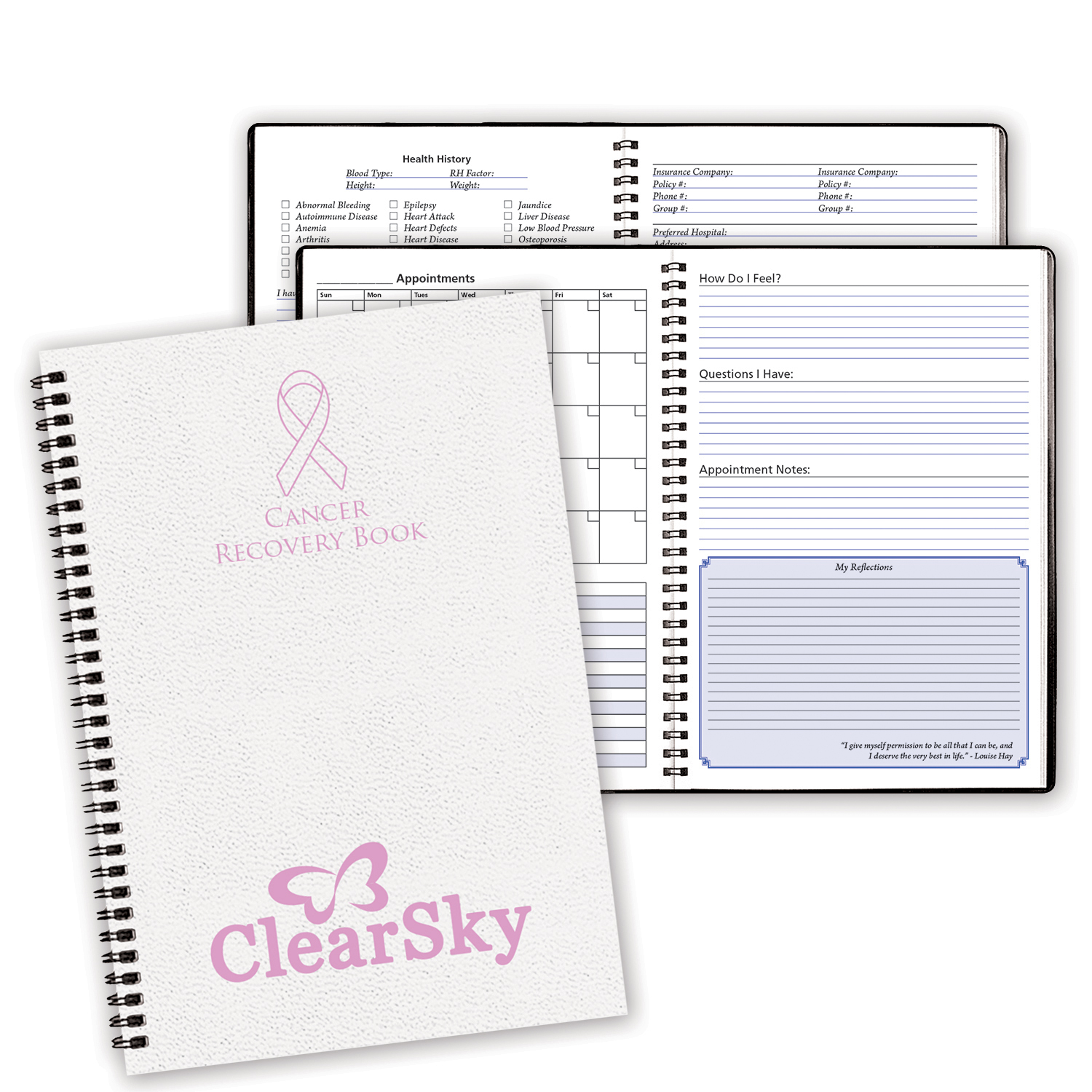 Cancer Recovery Book 7" x 10", Wire-Bound 1 Cancer Recovery Book 7" x 10", Wire-Bound 1