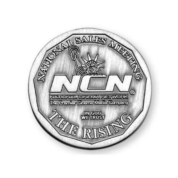2D Die Cast Challenge Coins (1 ¼" x 3Mm) 1