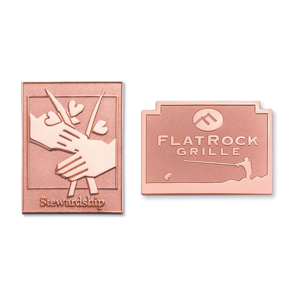 ¾" Die Struck Sandblast Lapel Pin 1