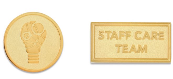 ¾" Die Struck Sandblast Lapel Pin 1