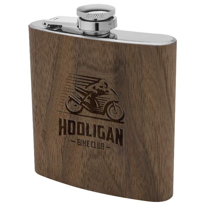 6 Oz. Niagara Cutlery™ Wood Flask 1 6 Oz. Niagara Cutlery™ Wood Flask 1