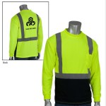 Class 2 Long Sleeve 50+ UPF T-Shirt - Yellow/Black/Silver Logo Various View Class 2 Long Sleeve 50+ UPF T-Shirt - Yellow/Black/Silver Logo Various View