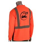 Class 2 Long Sleeve 50+ UPF T-Shirt - Orange/Black/Silver Logo Back View Class 2 Long Sleeve 50+ UPF T-Shirt - Orange/Black/Silver Logo Back View