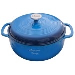Lodge 6 Qt Blue Enameled Cast Iron Dutch Oven 1 Lodge 6 Qt Blue Enameled Cast Iron Dutch Oven 1