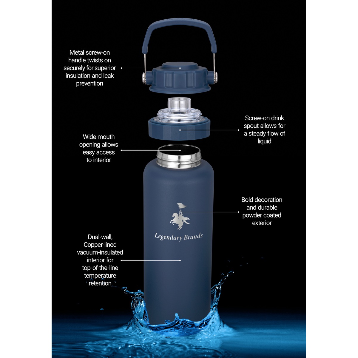 Urban Peak 40oz Dual Top Water Bottle 1
