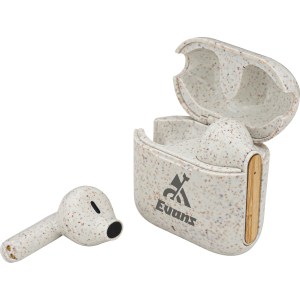 EarthTrendz™ Wheat Straw & Bamboo Earbuds & Case 1 EarthTrendz™ Wheat Straw & Bamboo Earbuds & Case 1