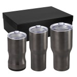 Urban Peak Gift Set (30oz/20oz/3-in-1 Insulator) - Titanium Silver/Clear Blank Front View Urban Peak Gift Set (30oz/20oz/3-in-1 Insulator) - Titanium Silver/Clear Blank Front View