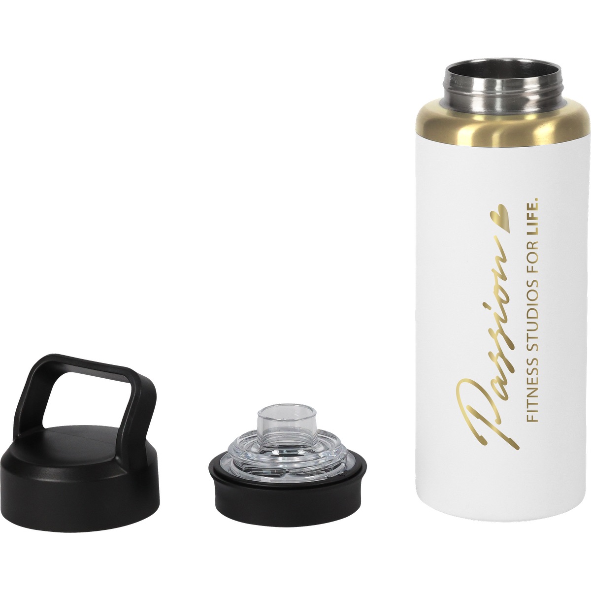 28oz Urban Peak Dual Top Gold Water Bottle 1
