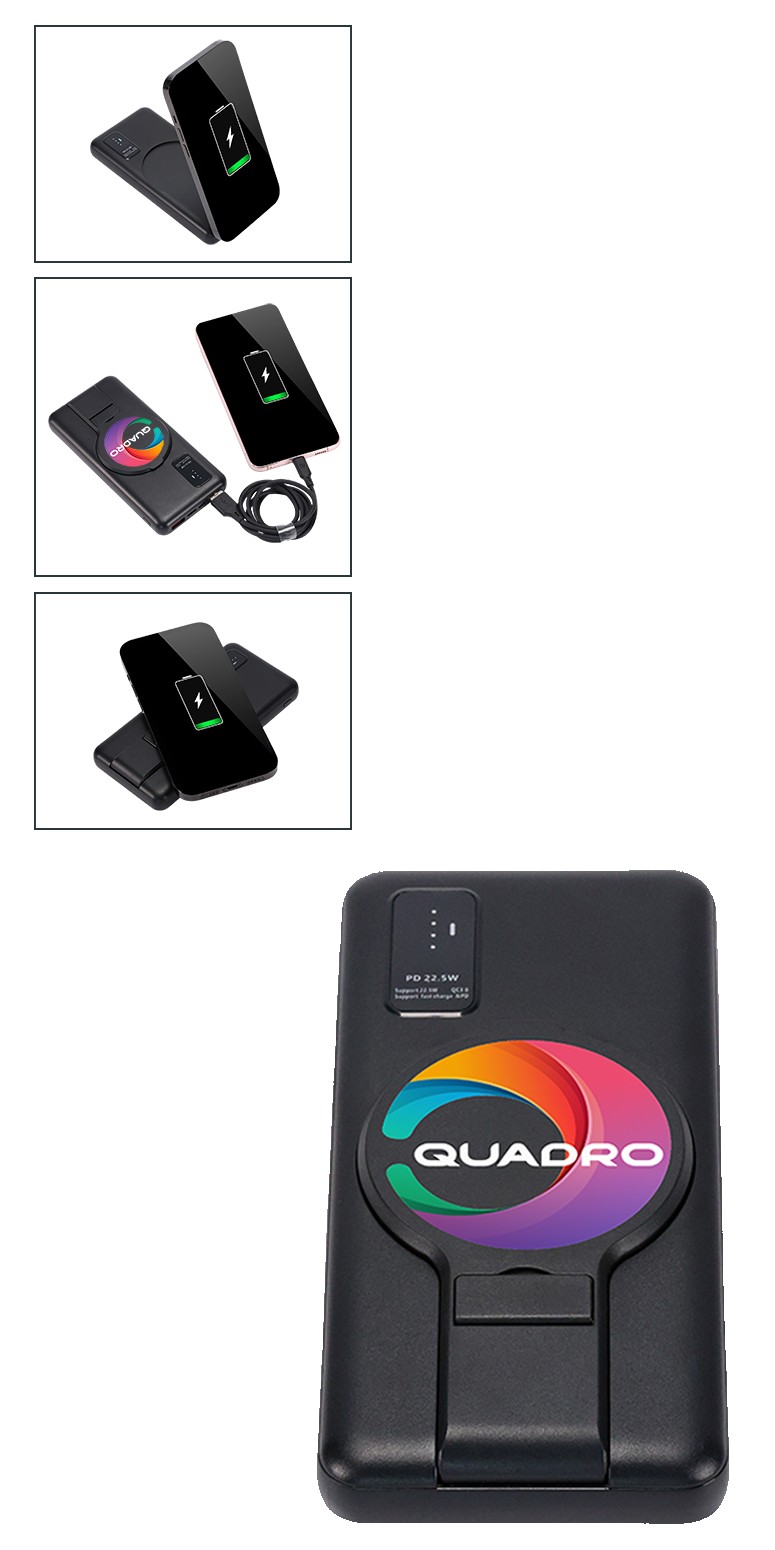 Wireless Power Bank with Stand - 8,000 mAh 1 Wireless Power Bank with Stand - 8,000 mAh 1