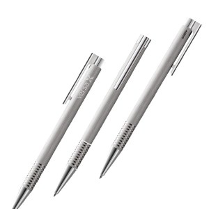 Logo Brushed Stainless Steel Ballpoint Pen 1 Logo Brushed Stainless Steel Ballpoint Pen 1
