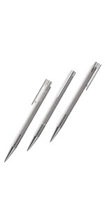 Logo Brushed Stainless Steel Ballpoint Pen 1 Logo Brushed Stainless Steel Ballpoint Pen 1