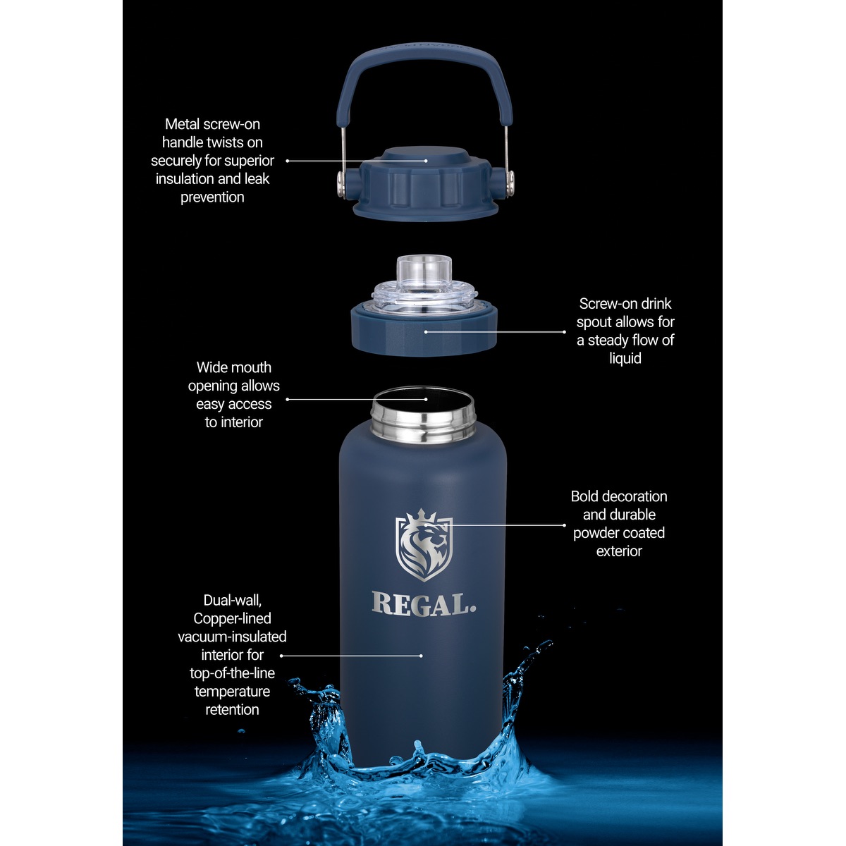 Urban Peak 34oz Dual Top Water Bottle 1