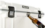 Pelican 70QT Cooler White - White/Black/Gray In Use View Pelican 70QT Cooler White - White/Black/Gray In Use View