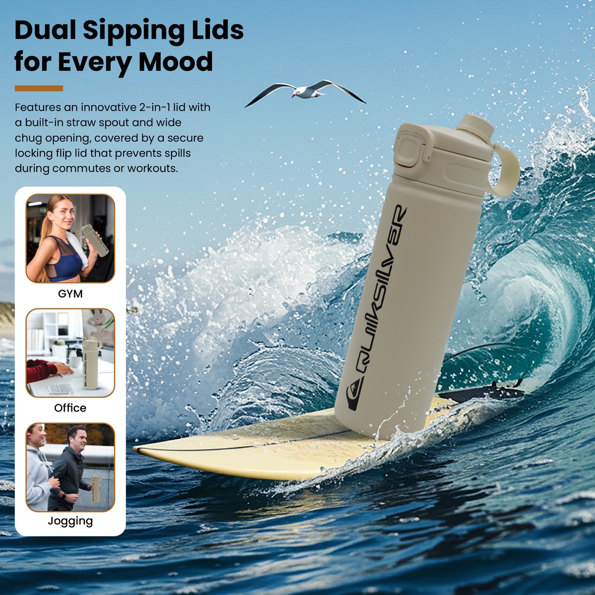 Quiksilver Laguna 32 oz Stainless Steel Tumbler 1