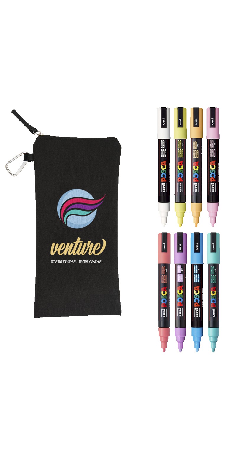 POSCA 8 Piece Soft Marker Set with Bag - Medium 1 POSCA 8 Piece Soft Marker Set with Bag - Medium 1