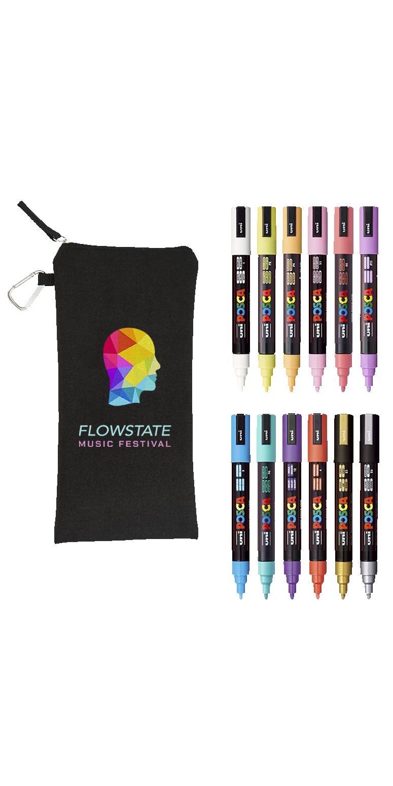 POSCA 12 Piece Soft Marker Set with Bag 1 POSCA 12 Piece Soft Marker Set with Bag 1