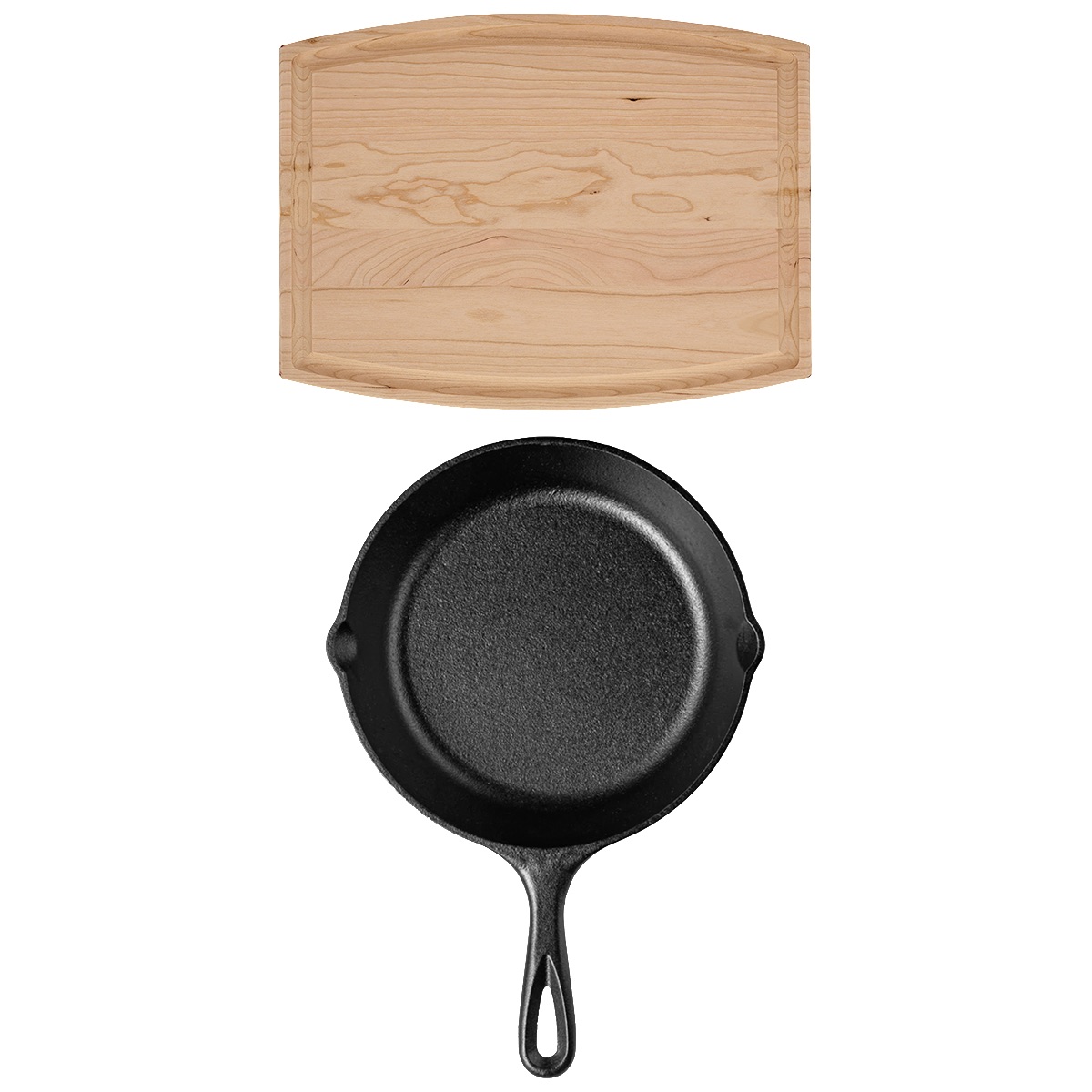Lodge 8" Skillet/12" Arch Cutting Board Gift Set 1