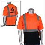 Class 2 Short Sleeve 50+ UPF T-Shirt - Orange/Black/Silver Logo Various View Class 2 Short Sleeve 50+ UPF T-Shirt - Orange/Black/Silver Logo Various View