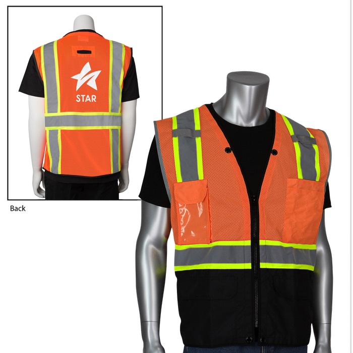 Two-Tone 11 Pocket Tech-Ready Mesh Surveyors Vest 1