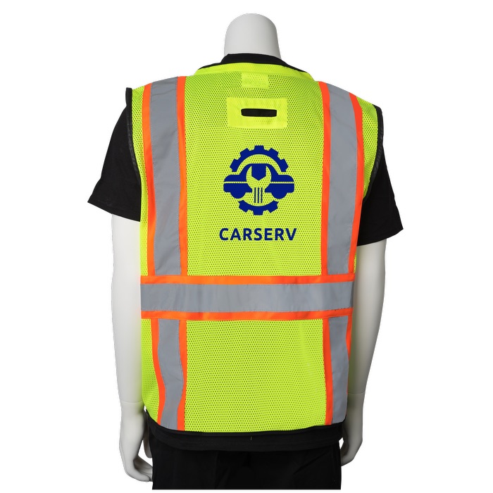 Two-Tone 11 Pocket Tech-Ready Mesh Surveyors Vest 1