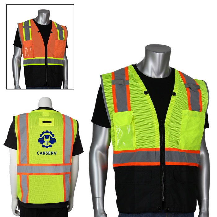 Two-Tone 11 Pocket Tech-Ready Mesh Surveyors Vest 1
