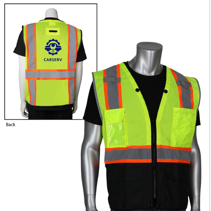 Two-Tone 11 Pocket Tech-Ready Mesh Surveyors Vest 1