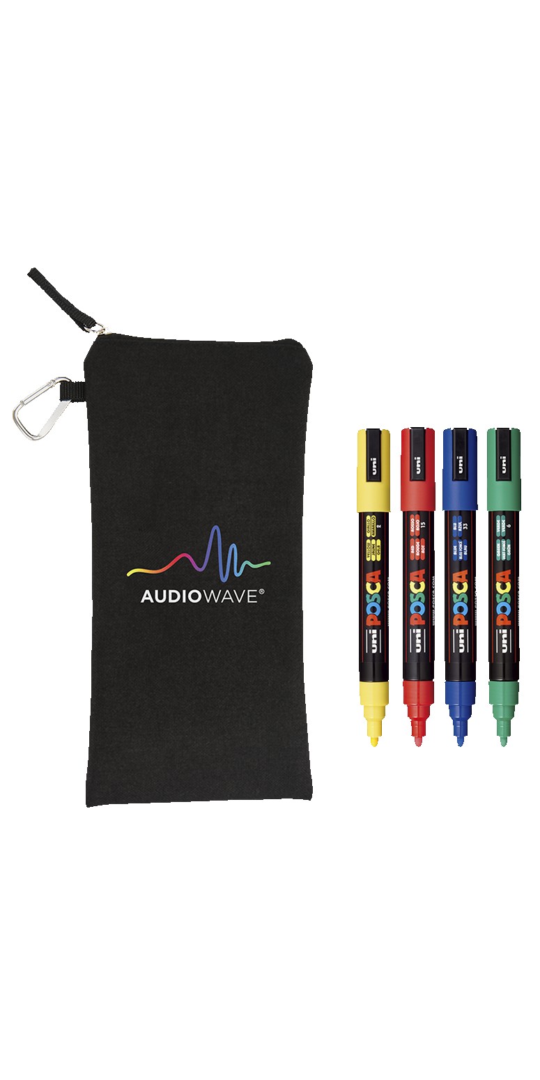 POSCA 4 Piece Standard Marker Set with Bag 1 POSCA 4 Piece Standard Marker Set with Bag 1
