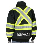 Two-Tone X-Back Full Zip Fleece Black Sweatshirt - Black/Silver/Yellow Logo Back Two-Tone X-Back Full Zip Fleece Black Sweatshirt - Black/Silver/Yellow Logo Back