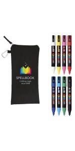 POSCA 8 Piece Basic Marker Set with Bag - Medium 1 POSCA 8 Piece Basic Marker Set with Bag - Medium 1