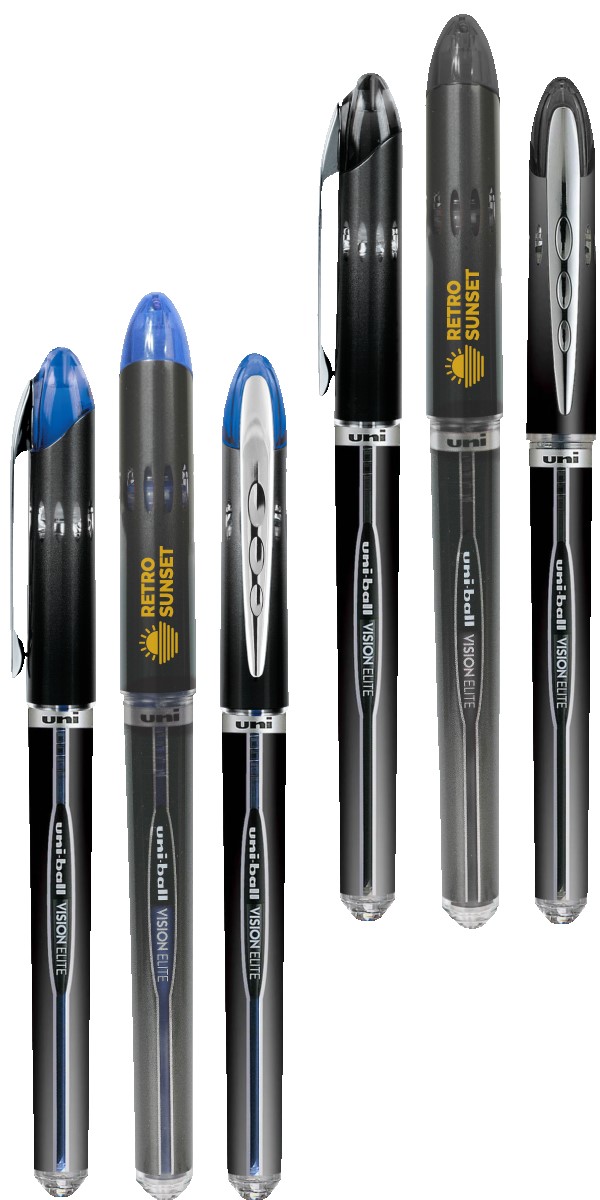 uni-ball Vision Elite Black Barrel 1