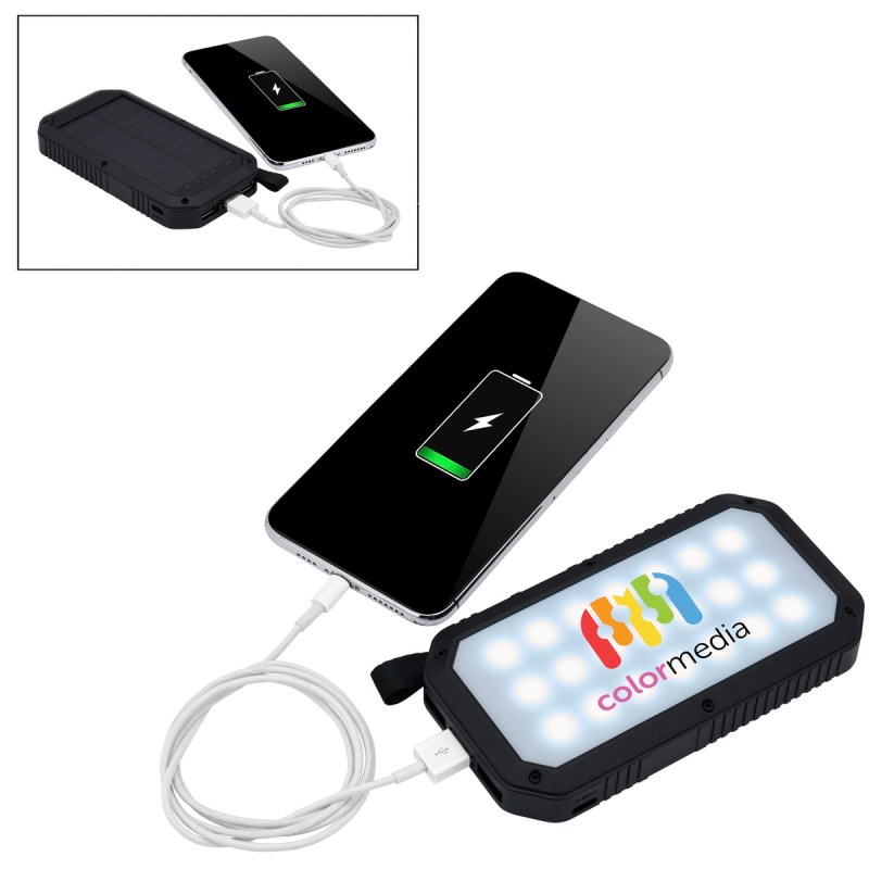 Trio Port Solar Charge LED Power Bank 8,000mAh 1 Trio Port Solar Charge LED Power Bank 8,000mAh 1