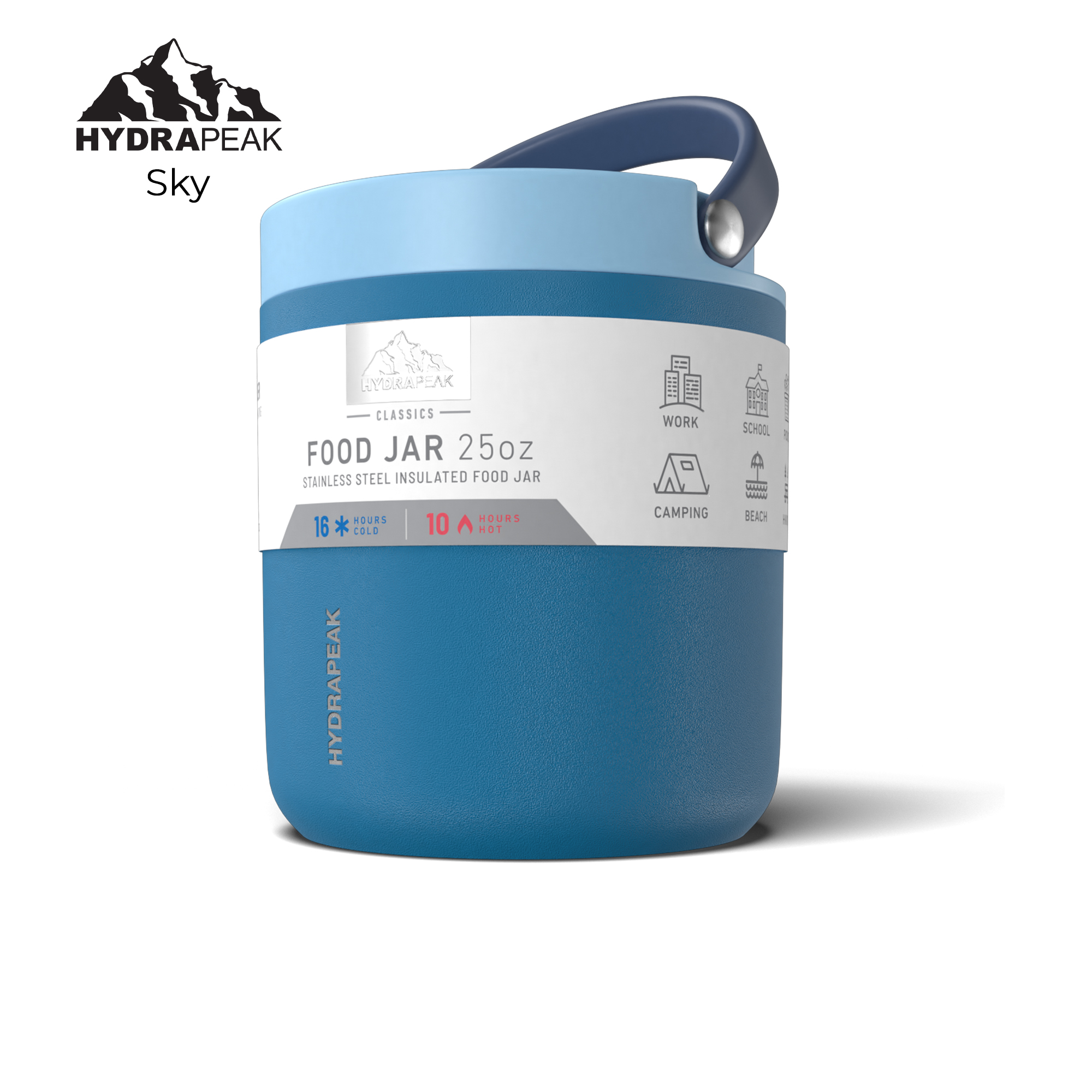 HYDRAPEAK 25oz Insulated Stainless Steel Food Jar with Lid 1