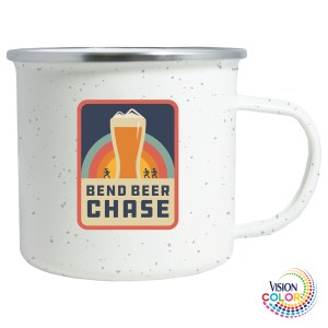 17 Oz. Camp Fire Stainless Steel Enamel Full Color Imprint Mug 1 17 Oz. Camp Fire Stainless Steel Enamel Full Color Imprint Mug 1