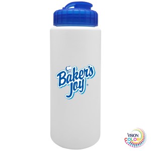32 Oz. Sport Bottle White with Super Sipper Lid - Full Color Imprint 1 32 Oz. Sport Bottle White with Super Sipper Lid - Full Color Imprint 1