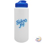 32 Oz. Sport Bottle White with Super Sipper Lid - Full Color Imprint 1 32 Oz. Sport Bottle White with Super Sipper Lid - Full Color Imprint 1