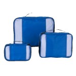Bon Voyage Packing Cube (3 Piece Set) - Blue Blank Bon Voyage Packing Cube (3 Piece Set) - Blue Blank