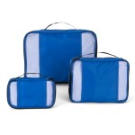 Bon Voyage Packing Cube (3 Piece Set) - Blue Blank Bon Voyage Packing Cube (3 Piece Set) - Blue Blank