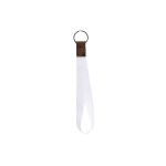 Dye Sublimated Keychain with Leather Accent - Distressed Brown Blank Dye Sublimated Keychain with Leather Accent - Distressed Brown Blank
