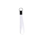 Dye Sublimated Keychain with Leather Accent - Black Blank Dye Sublimated Keychain with Leather Accent - Black Blank